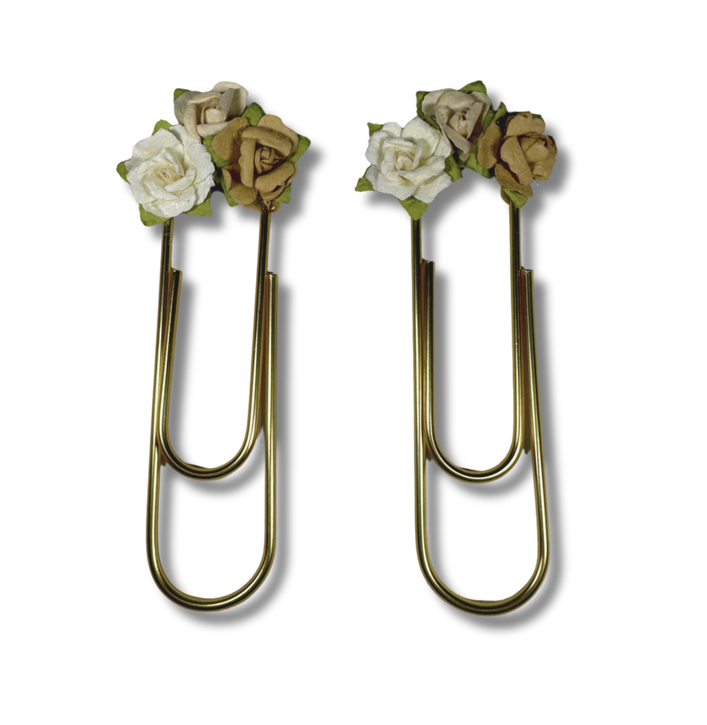 Bloom Paper Clip Set with Flowers