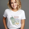 Jesus Fills My Cup – Floral Faith Graphic Tee
